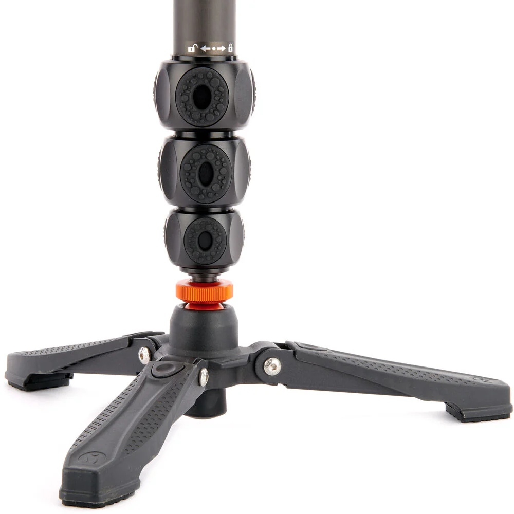 3 Legged Thing Lance 4-Section Carbon Fiber Monopod with DocZ Foot Stabilizer Kit - Darkness - Image 10