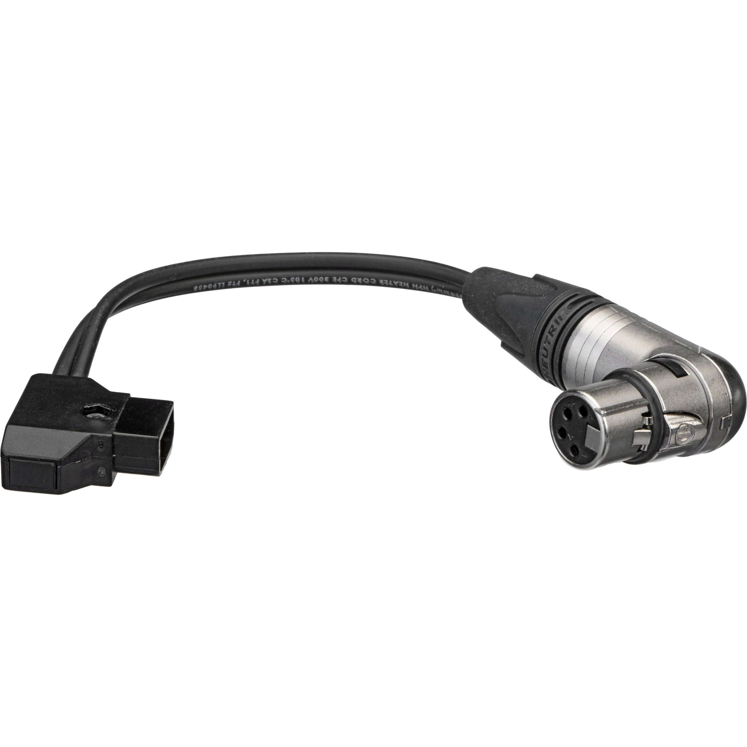 Anton Bauer Cable PowerTap 9 XLR 9" to right angle 4p XLR female