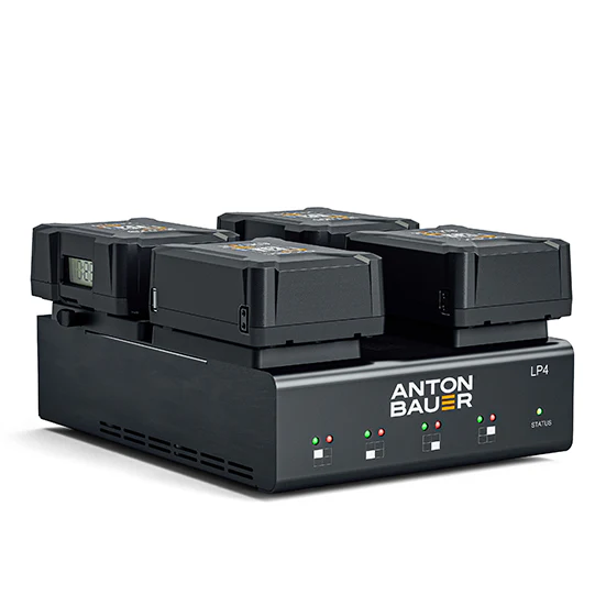 Anton Bauer Charger LP4 Quad V-Mount low profile priority-based simultaneous four position - Image 2