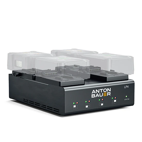 Anton Bauer Charger LP4 Quad V-Mount low profile priority-based simultaneous four position - Image 3