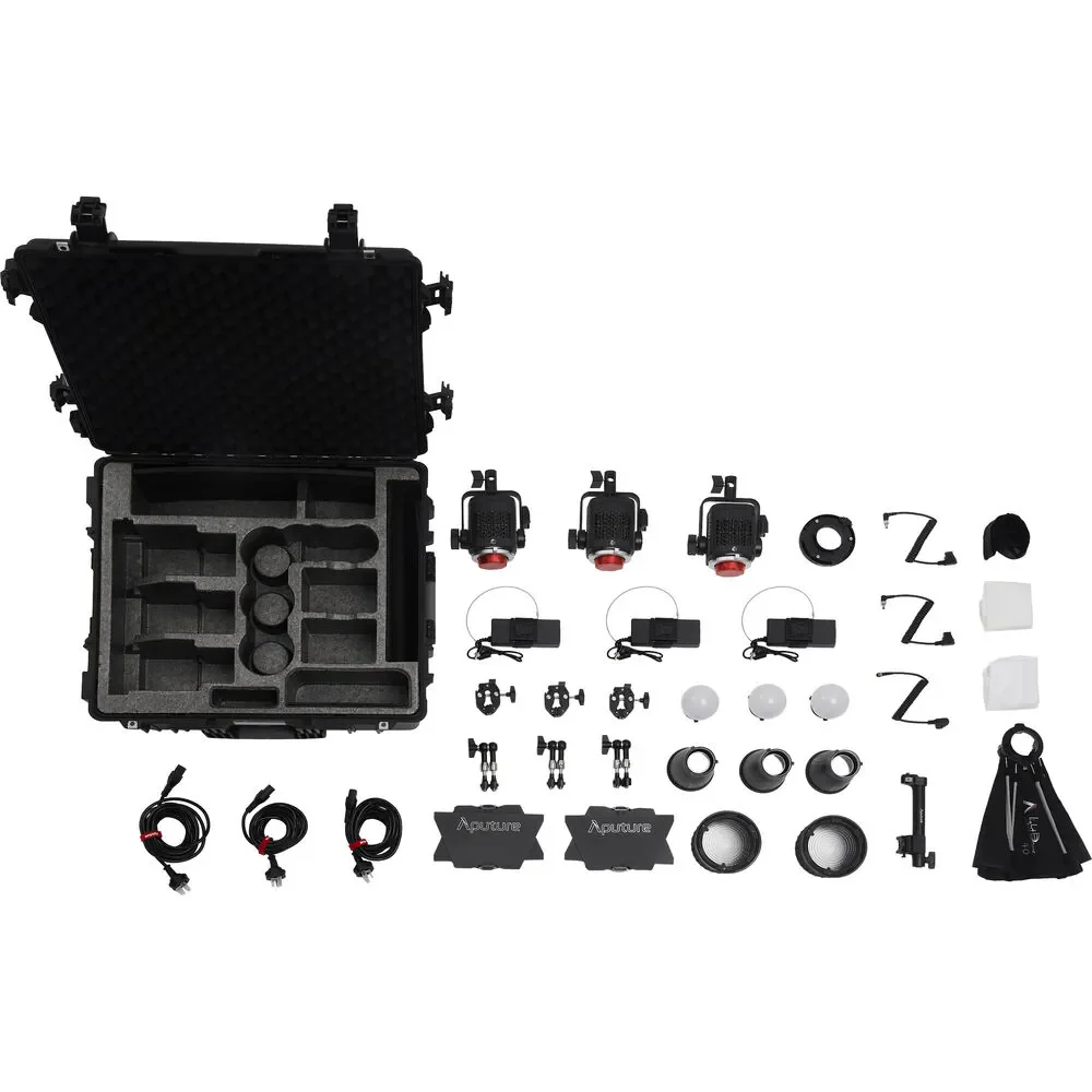 Aputure Storm 80c 3 Head Kit Including Rolling Carry Case - Image 2
