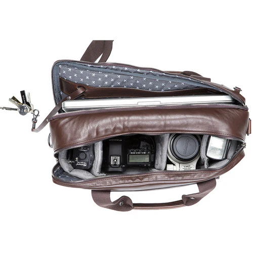 Barber Shop Convertible Bag "Undercut" - Dark Brown Leathe
