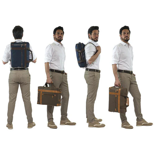 Barber Shop Convertible Bag "Undercut" - Dark Brown Leathe - Image 9
