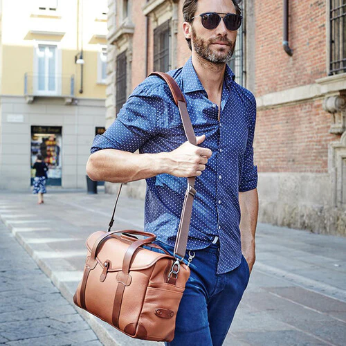 Barber Shop Medium Messenger "Bob Cut" - Dark Brown Leather - Image 2