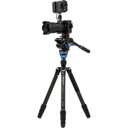 Benro C3883 Reverse-Folding Carbon Fiber Travel Tripod with S6Pro Fluid Video Head - Image 11