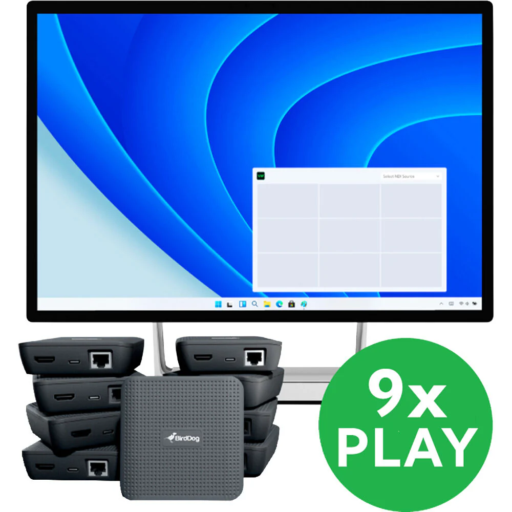 BirdDog VideoWall Bundle (Includes 9x BirdDog PLAY and 1x VideoWall Software Licence) - Image 2