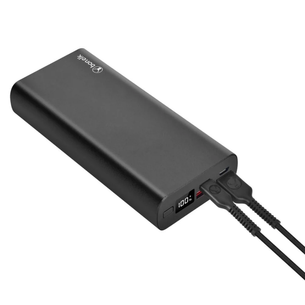Bonelk Eco Series Slim Power Bank 20,000mAh, PD20W / QC 18W - Black - Image 4