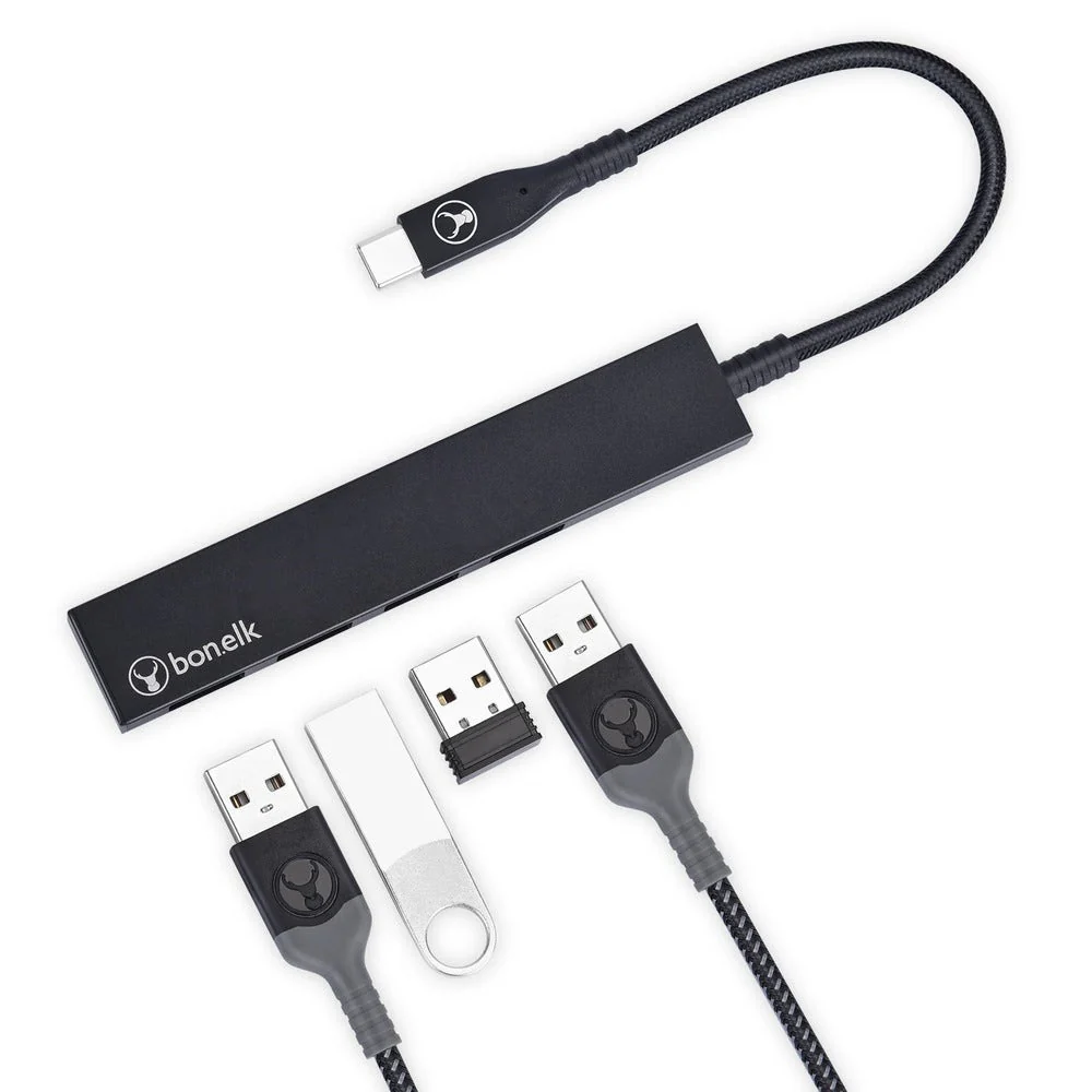 Bonelk Long-Life USB-C to 4 Port USB 3.0 Slim Hub - Image 10