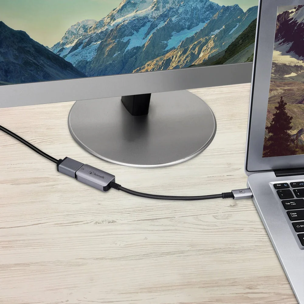 Bonelk Long-Life USB-C to 4K HDMI Adapter - 15cm (Space Grey) - Image 3