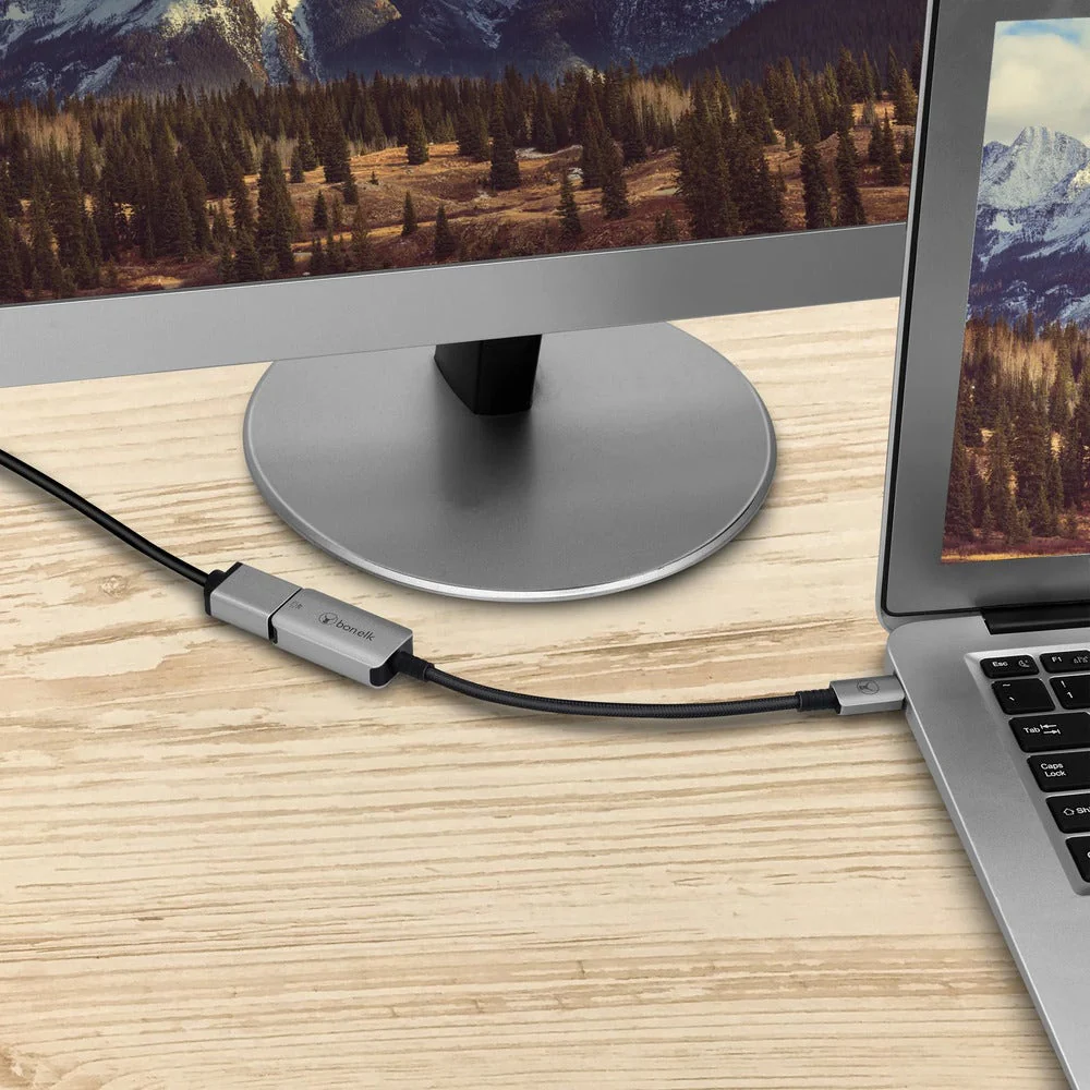 Bonelk Long-Life USB-C to 4K HDMI Adapter - 15cm (Space Grey) - Image 5