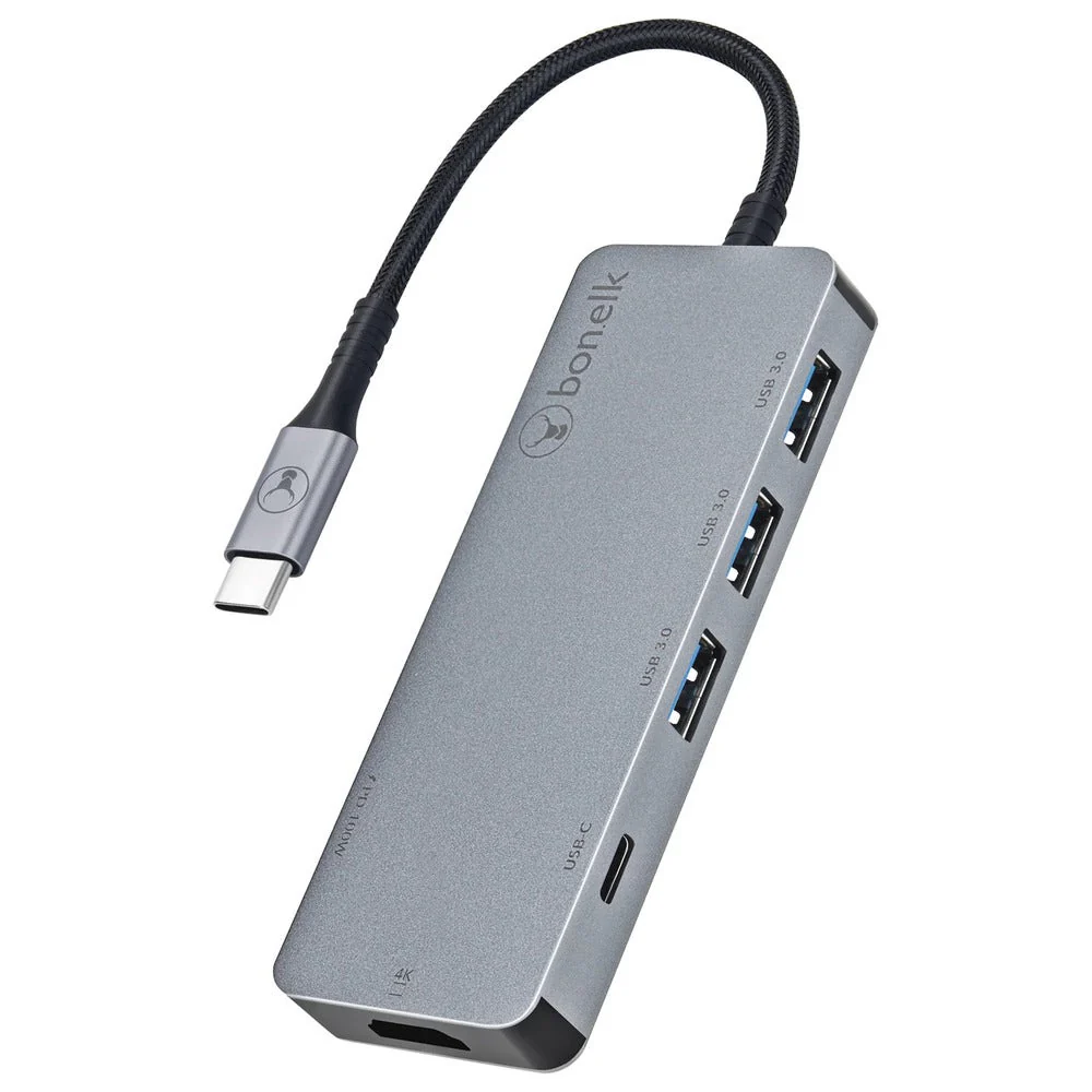 Bonelk Long-Life USB-C to 6-in-1 Multiport Hub (Space Grey) - Image 3