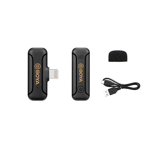 BOYA BY-WM3T2-D1 2.4G Mini Wireless Microphone for iOS Devices 1+1 - Image 2