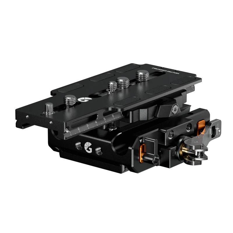 Bright Tangerine LeftField 3 QR Baseplate (Freefly Movi) for RED V-RAPTOR