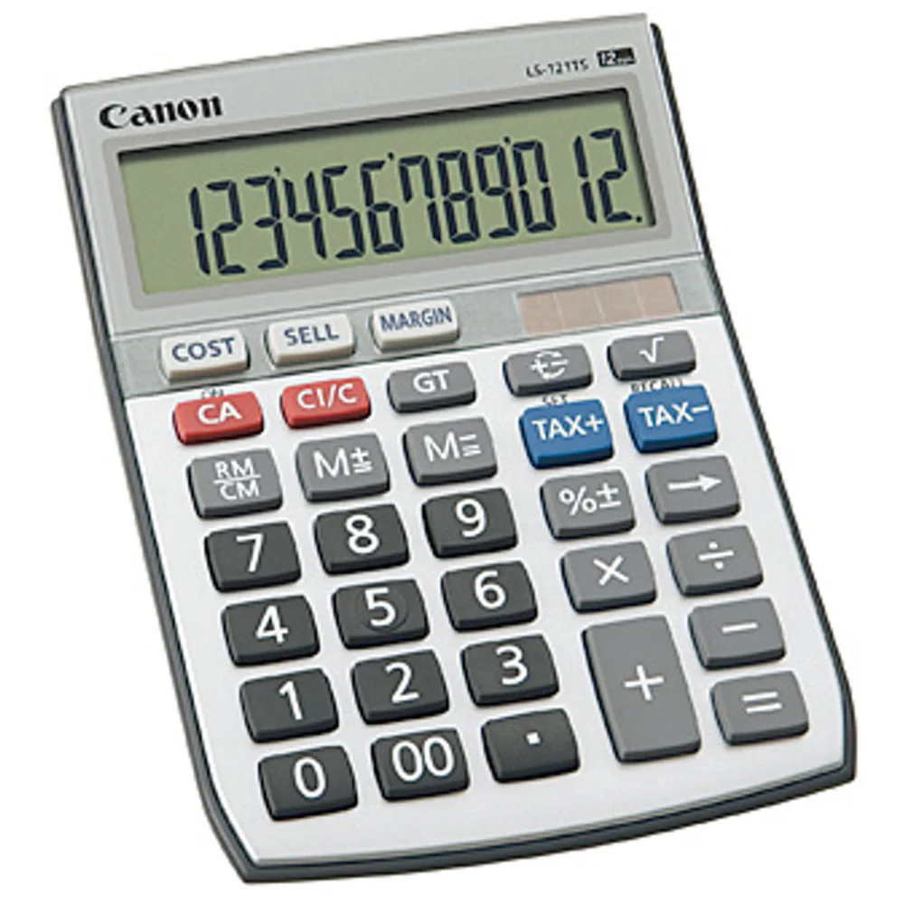 Canon LS121TS Desktop Tax Calculator - 12 Digit