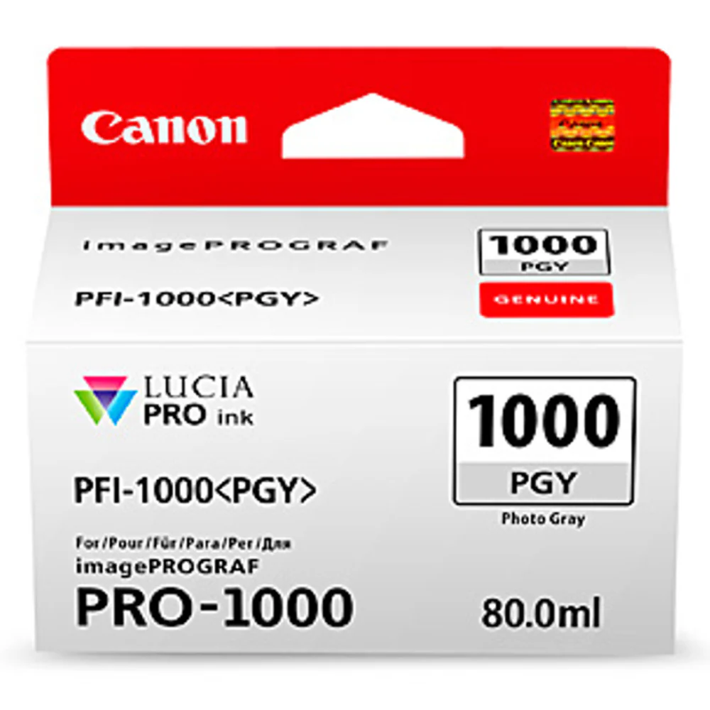 Canon PFI1000PGY Photo High Yield Ink Cartridge - Grey