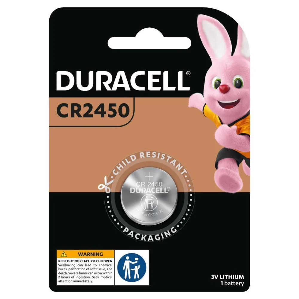 Duracell Lithium CR2450 Coin Battery (1 Pack)