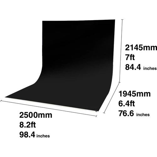 EASIFRAME® Cyclorama Fabric Curved Frame Skin / Chroma Key (Black) - Image 2