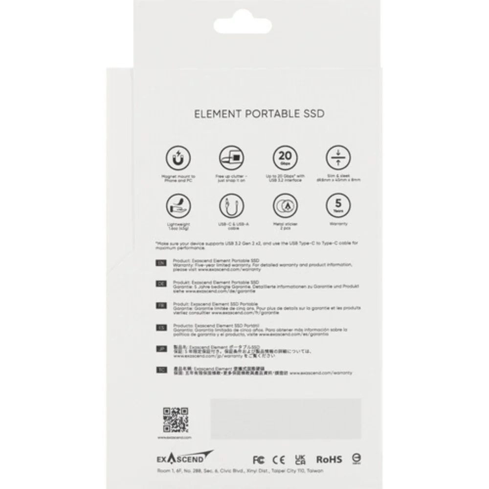 Exascend 2TB Element USB 3.2 Gen 2x2 Portable SSD - Image 7