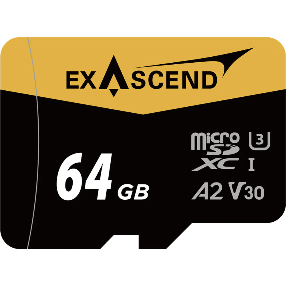 Exascend 64GB Catalyst microSDXC 150MB/s UHS-I Memory Card with Adapter - V30