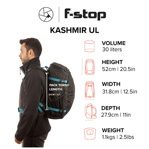 F-stop Kashmir UL Black/ Blue Day Back Packs - Image 12