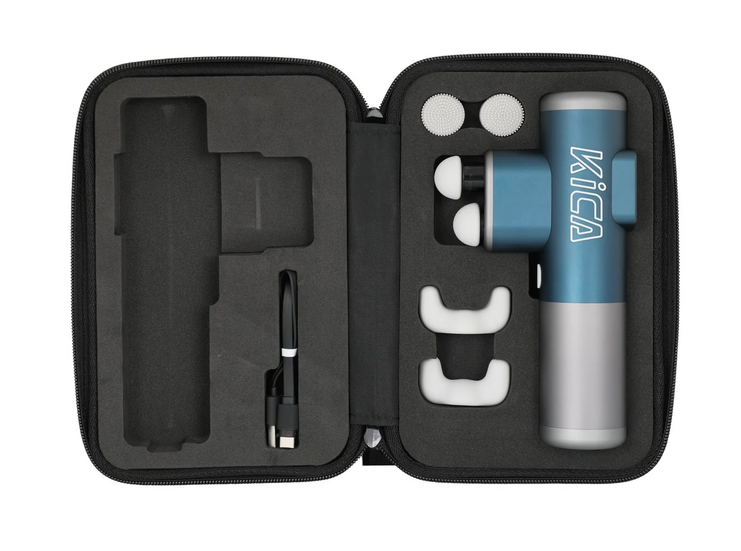 FeiyuTech Kica Pro Double-Head Massage Gun - Blue - Image 4