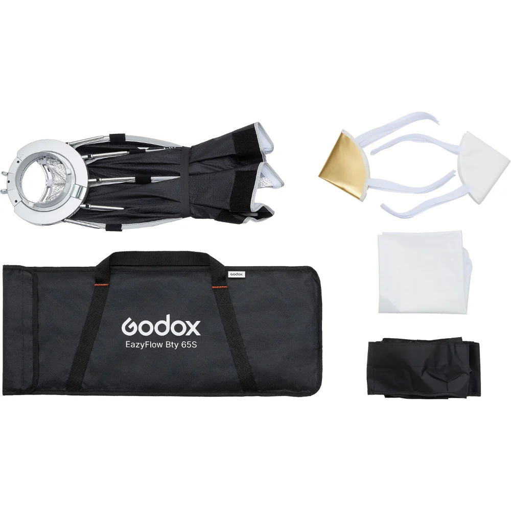 Godox EazyFlow Bty 65cm Collapsible Beauty Dish with Bowens Mount (Black/Silver) - Image 16