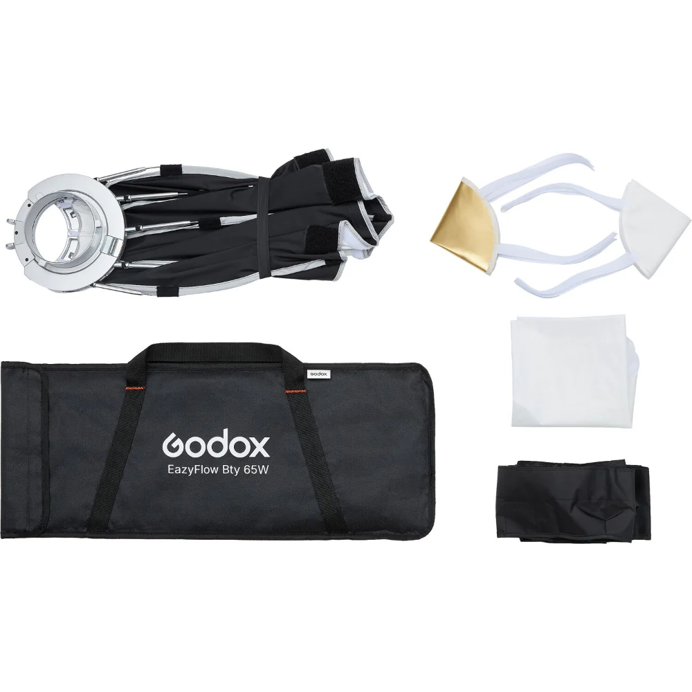 Godox EazyFlow Bty 65cm Collapsible Beauty Dish with Bowens Mount (Black/White) - Image 11