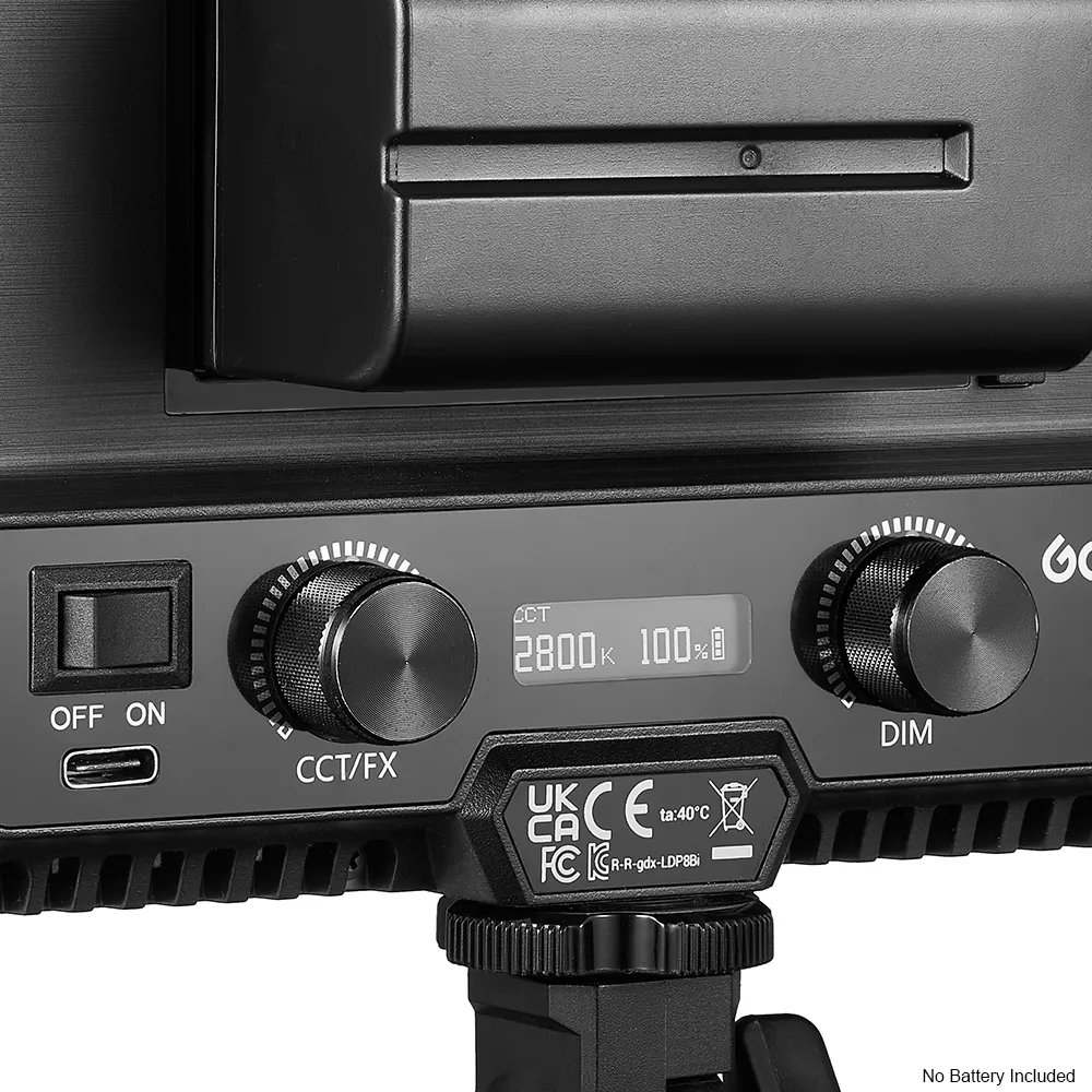 Godox LDP8BI 8w Bi Colour LED Light Inc Coldshoe - Image 5