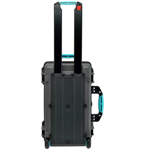 HPRC 2550W - Wheeled Hard Case Empty with Turquoise Handle (Grey) - Image 2