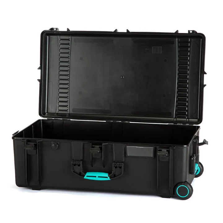 HPRC 2745W - Wheeled Hard Case Empy (Black) Kit with 4x Stainless Steel Clips