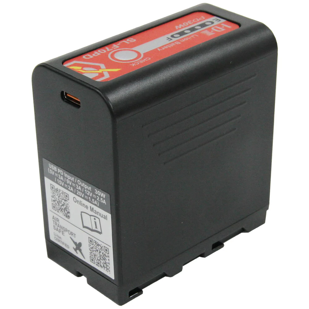 IDX Sony L-Series Battery with USB-C PD (7.2V, 9930mAh) - Image 3