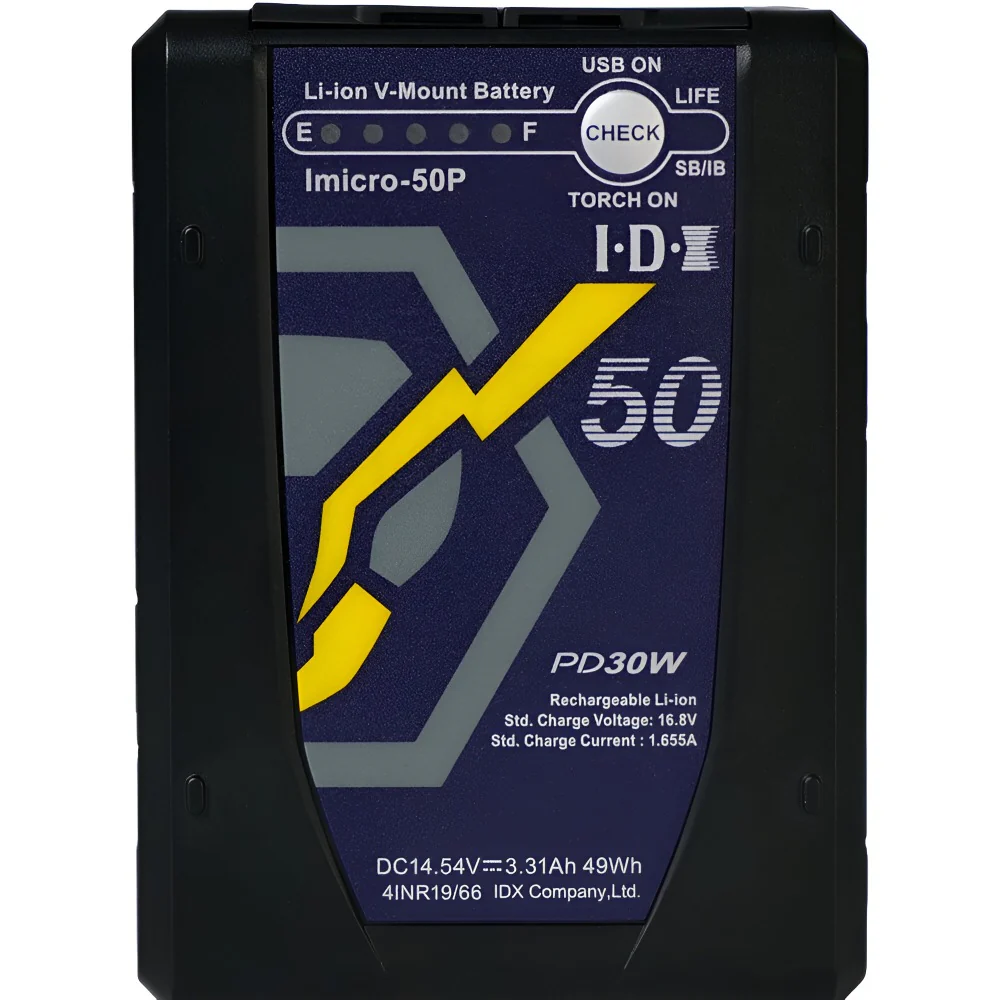 IDX System Technology Imicro-50P 49Wh High-Load Lithium-Ion Mini V-Mount Battery