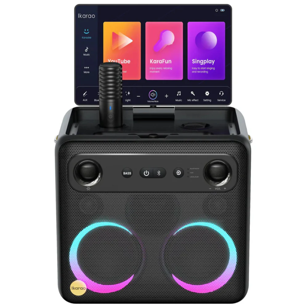 Ikarao Break X2 Portable 600W Karaoke Speakers with 10" TouchScreen Display - Image 4