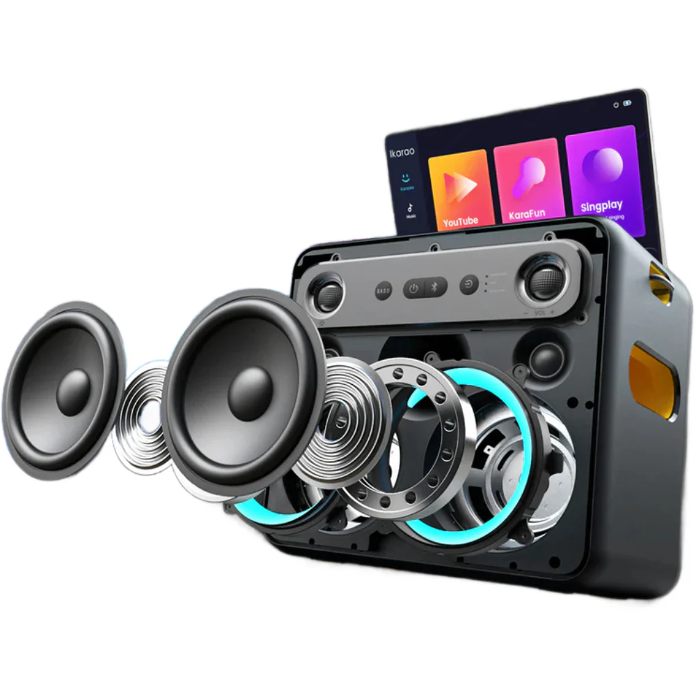 Ikarao Break X2 Portable 600W Karaoke Speakers with 10" TouchScreen Display - Image 5
