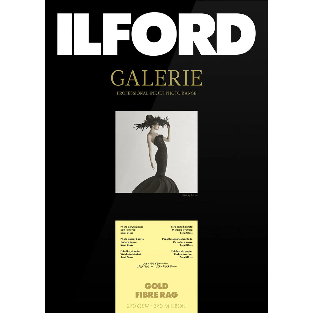 Ilford Galerie 270 gsm Gold Fiber Rag (17" x 49', Roll)