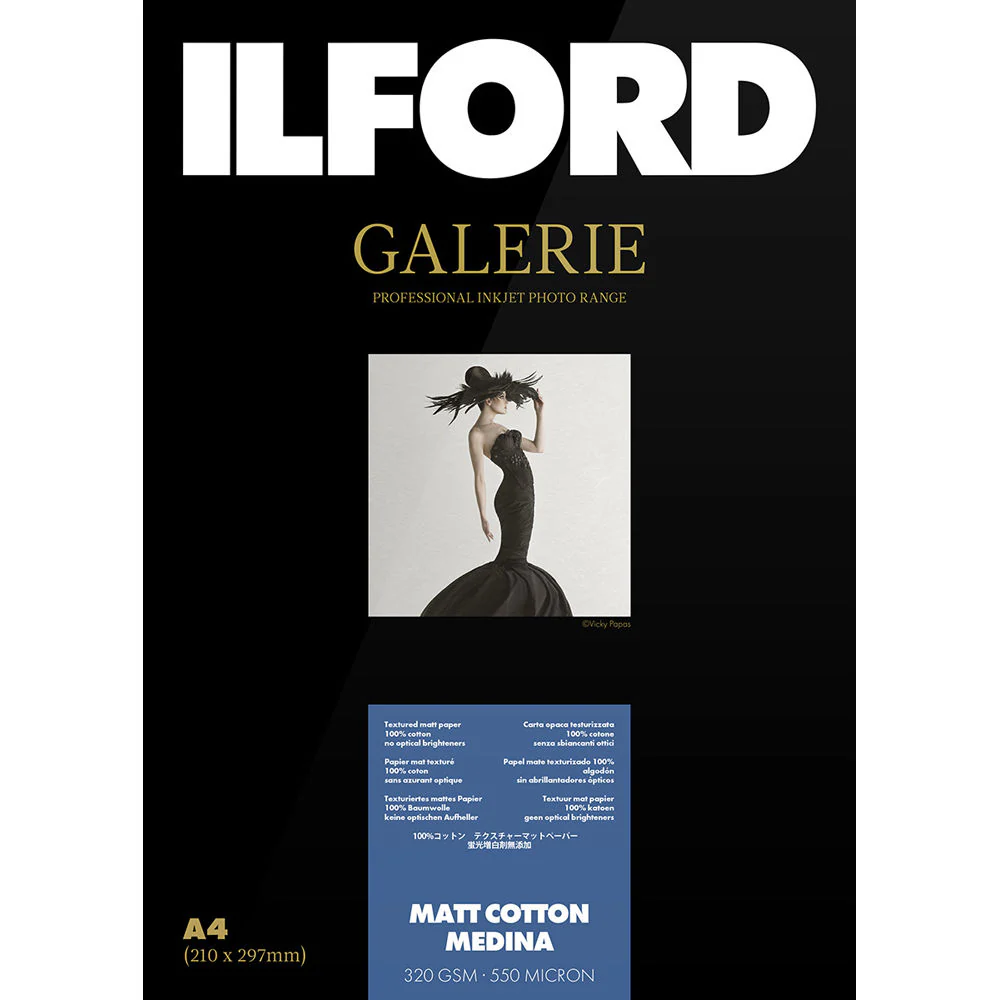Ilford Galerie Matte Cotton Medina Paper (4 x 6", 50 Sheets)