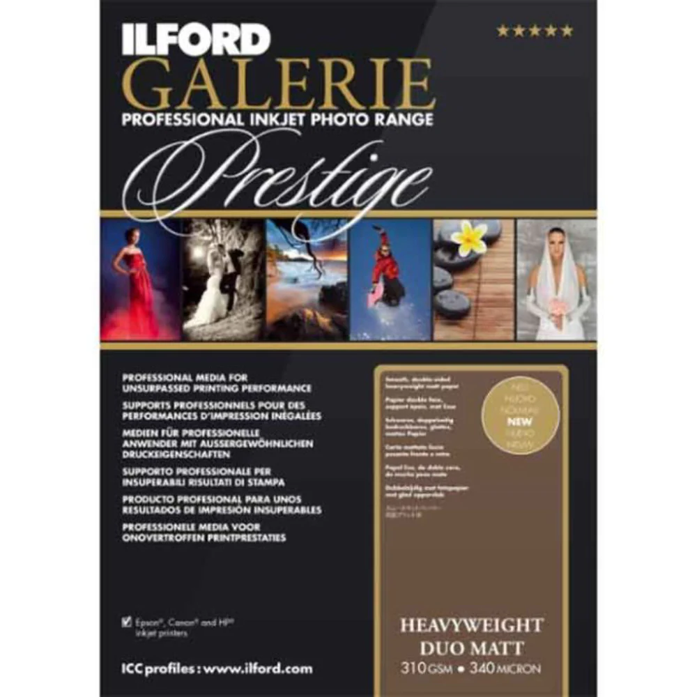 Ilford Galerie Prestige Heavy Weight Duo Matt 310gsm (A4, 50 Sheets)