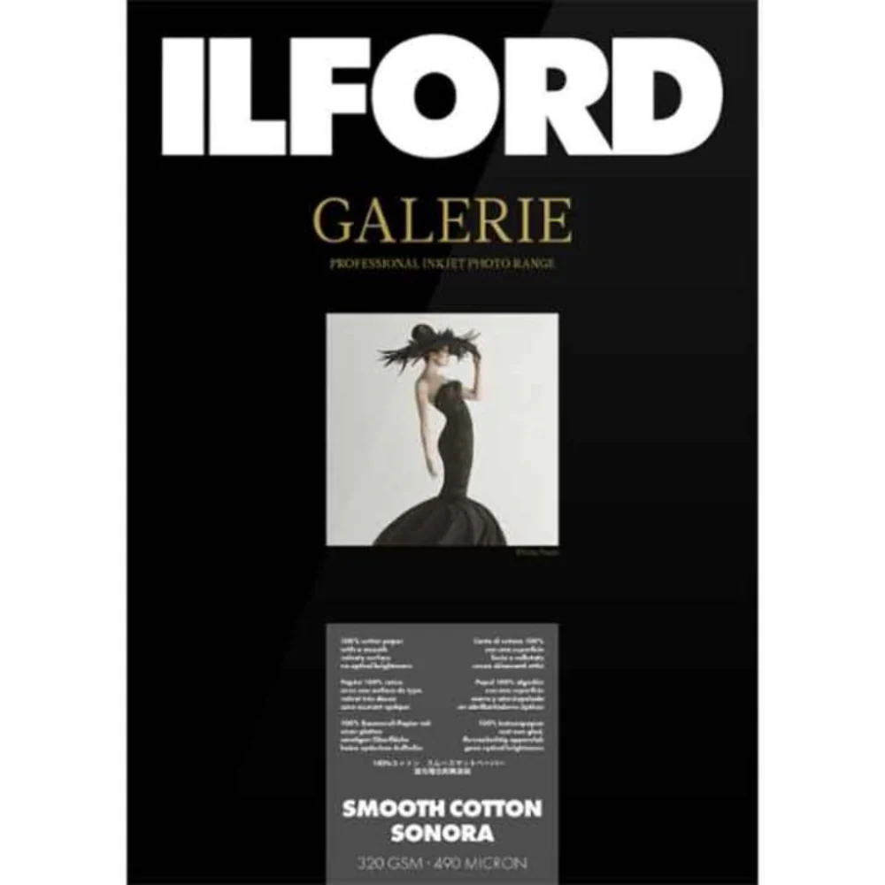 Ilford Galerie Smooth Cotton Sonora 320gsm A3 25 Sheets)