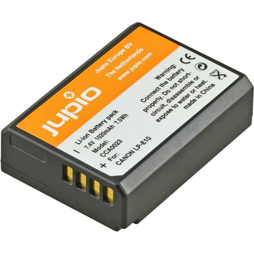 Jupio 2x LP-E10 Battery Kit (1150mAh) Includes USB Single Charger - Image 2