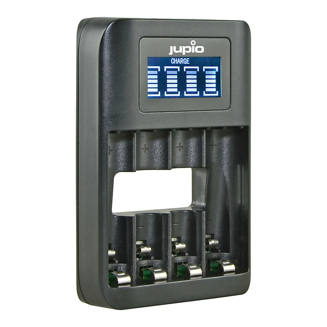 Jupio 4 Slot Rechargeable AA & AAA Batteries with USB Fast Charger & LCD Screen - Image 3