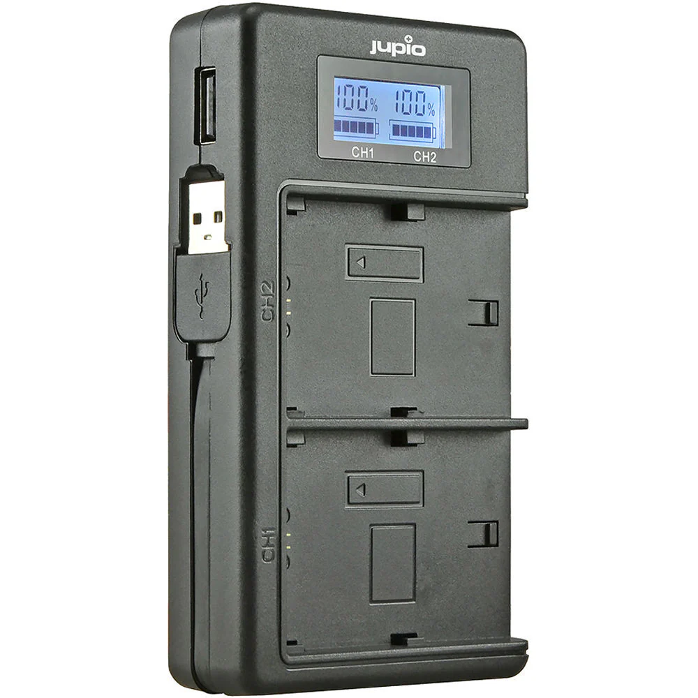 Jupio Dedicated Duo USB Charger with LCD for Sony NP-FW50 Batteries - Image 2