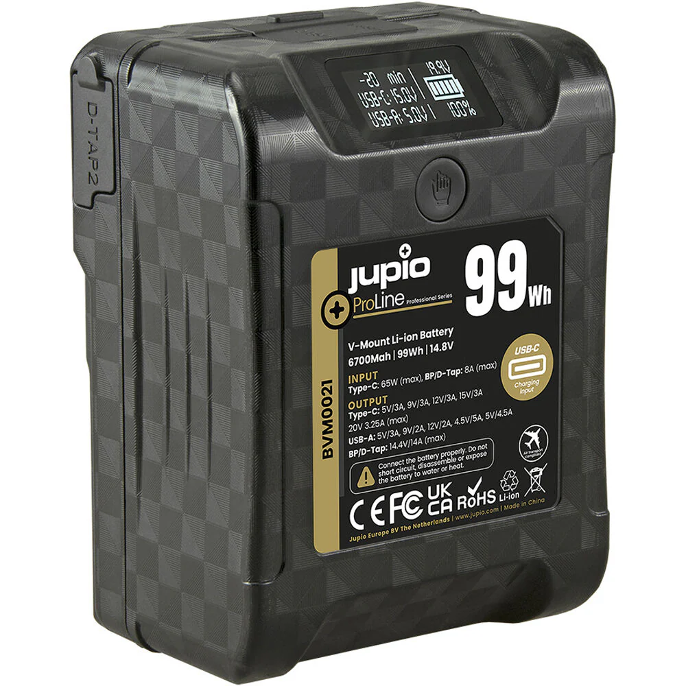 Jupio ProLine Extreme 99Wh Battery with USB-C PD Port (V-Mount)