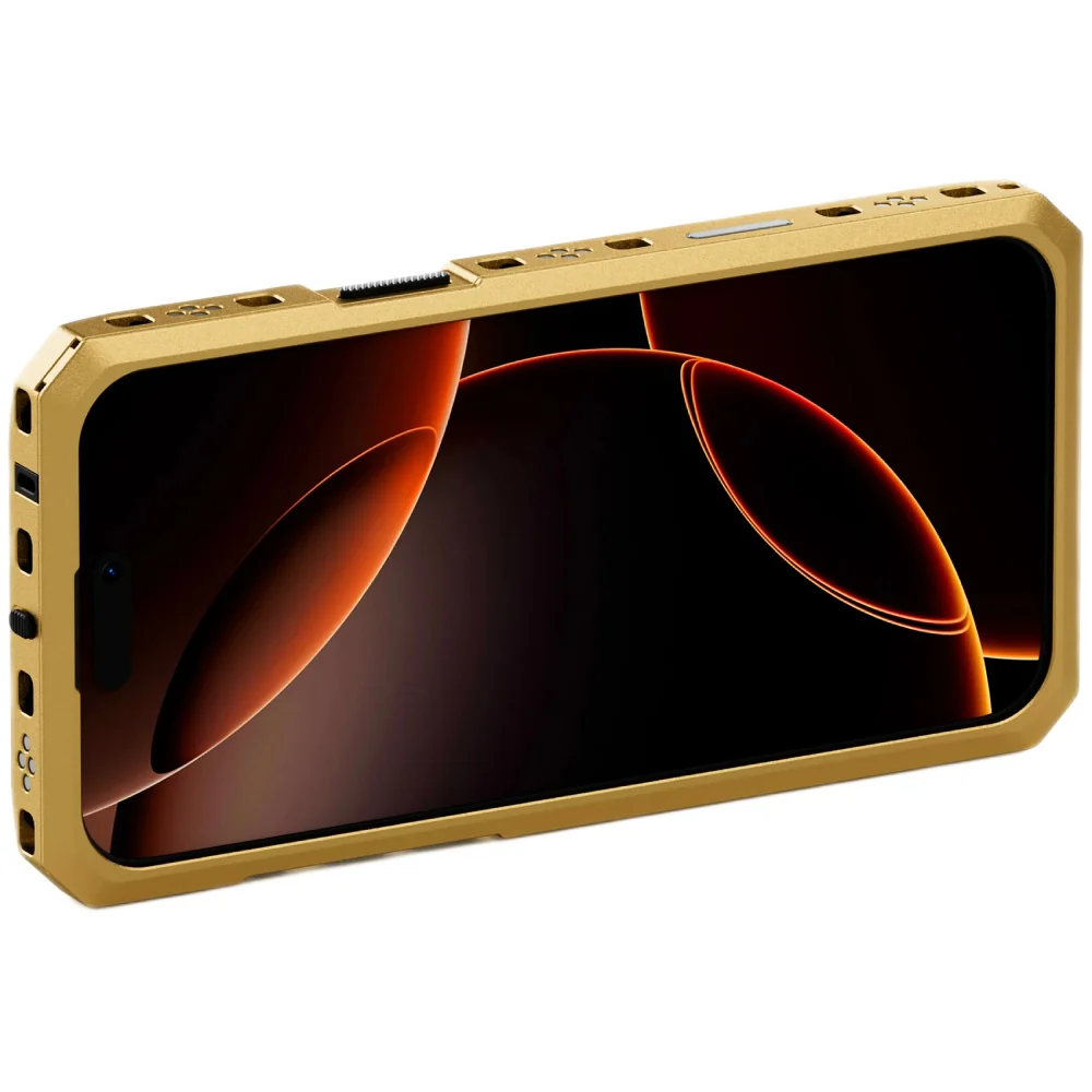 Khronos x On the Roam iPhone 16 Pro/Pro Max Case - Gold - Image 3