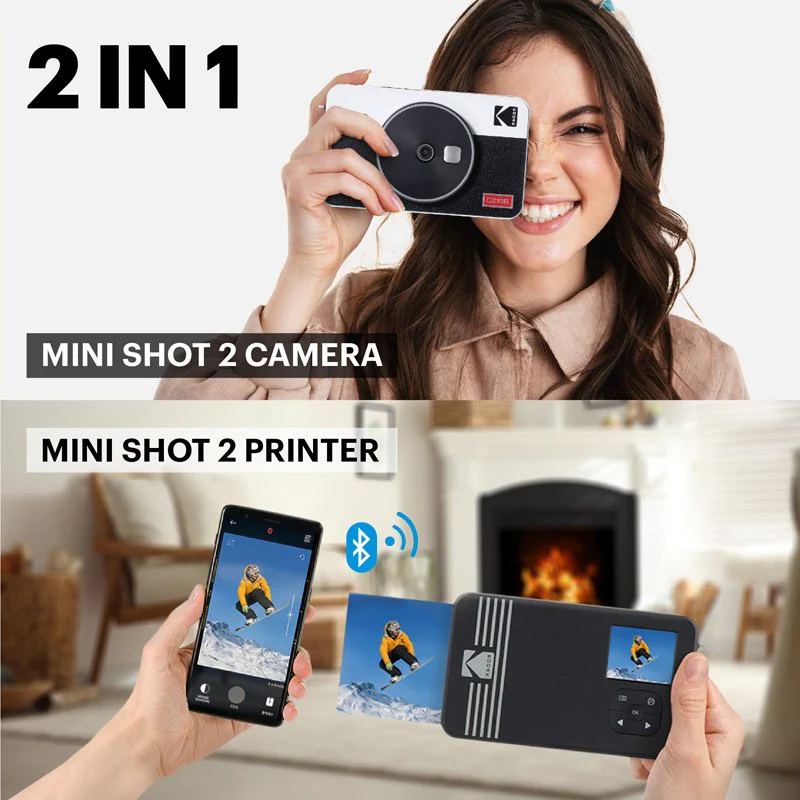 Kodak Instant Camera Mini Shot 2 Retro - White - Image 4
