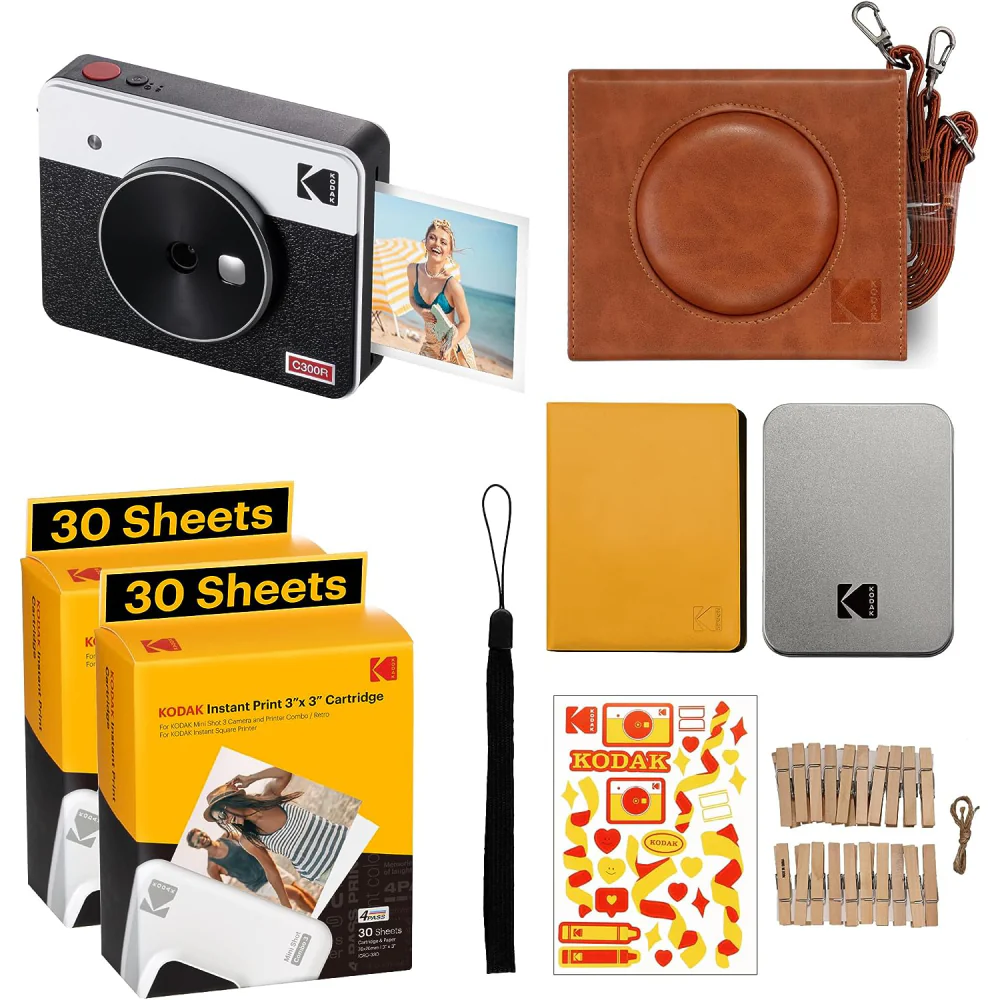 Kodak Instant Camera Mini Shot 3 Retro Cartridge + Accessories Bundle - Image 2