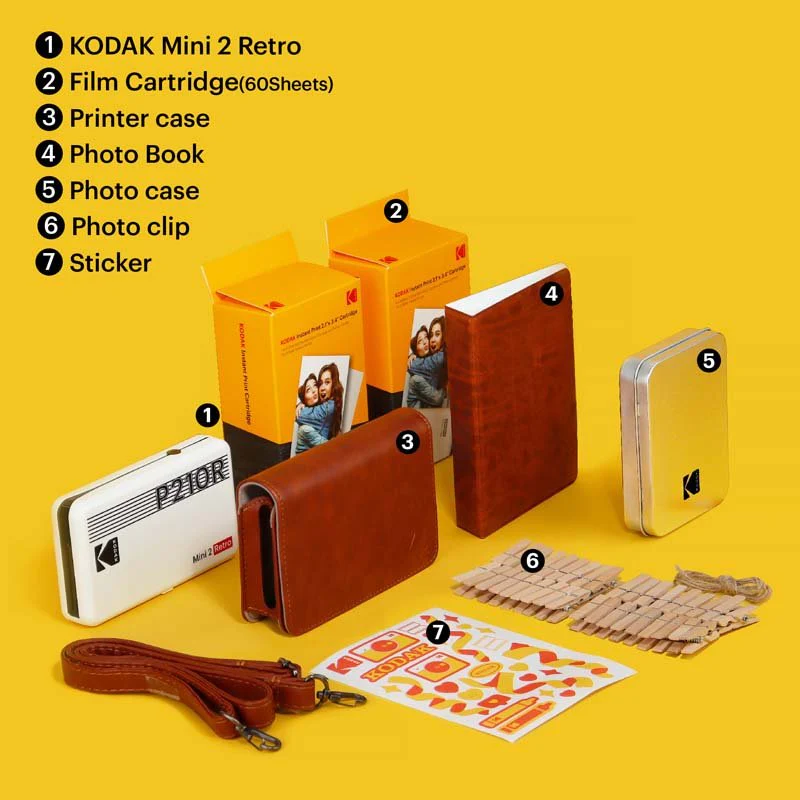 Kodak Instant Mini 2 Retro Cartridge + Accessories Bundle -  White - Image 6