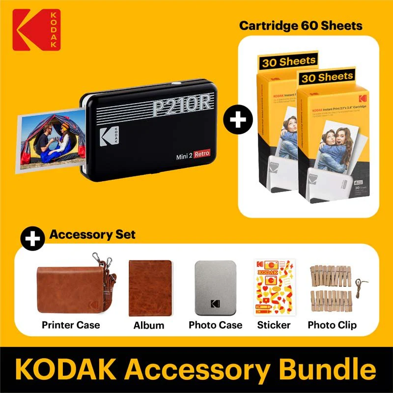 Kodak Instant Mini 2 Retro Cartridge + Accessories Bundle -  White - Image 8