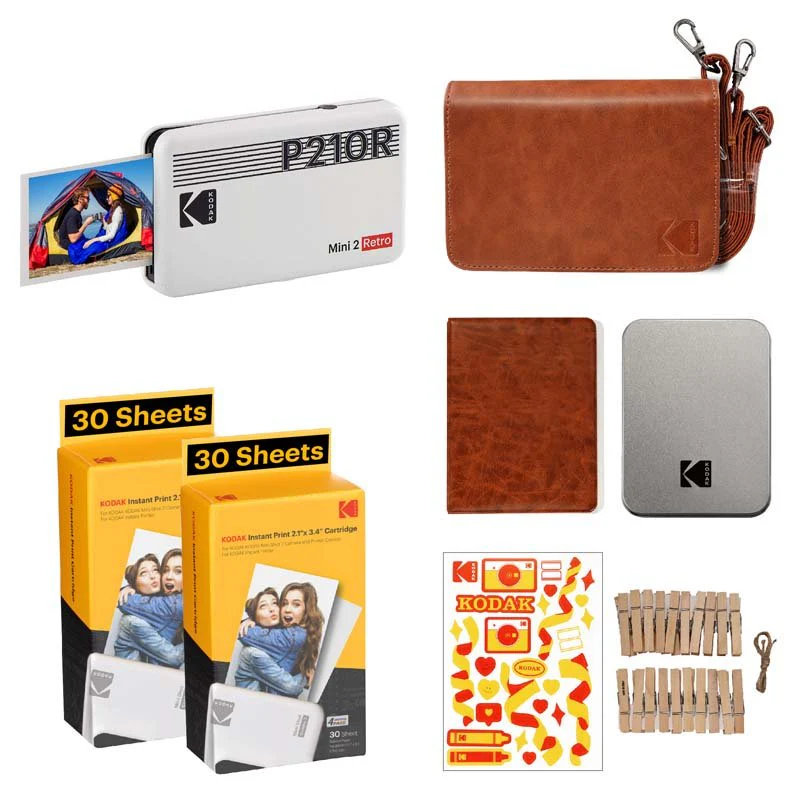 Kodak Instant Mini 2 Retro Cartridge + Accessories Bundle - Yellow - Image 9