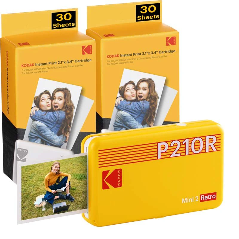 Kodak Instant Mini 2 Retro Cartridge Bundle -  Yellow