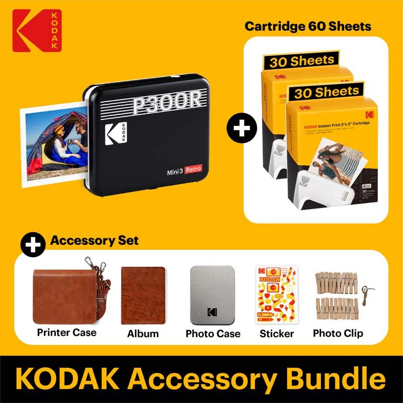Kodak Instant Mini 3 Retro Cartridge + Accessories Bundle -  Black - Image 6